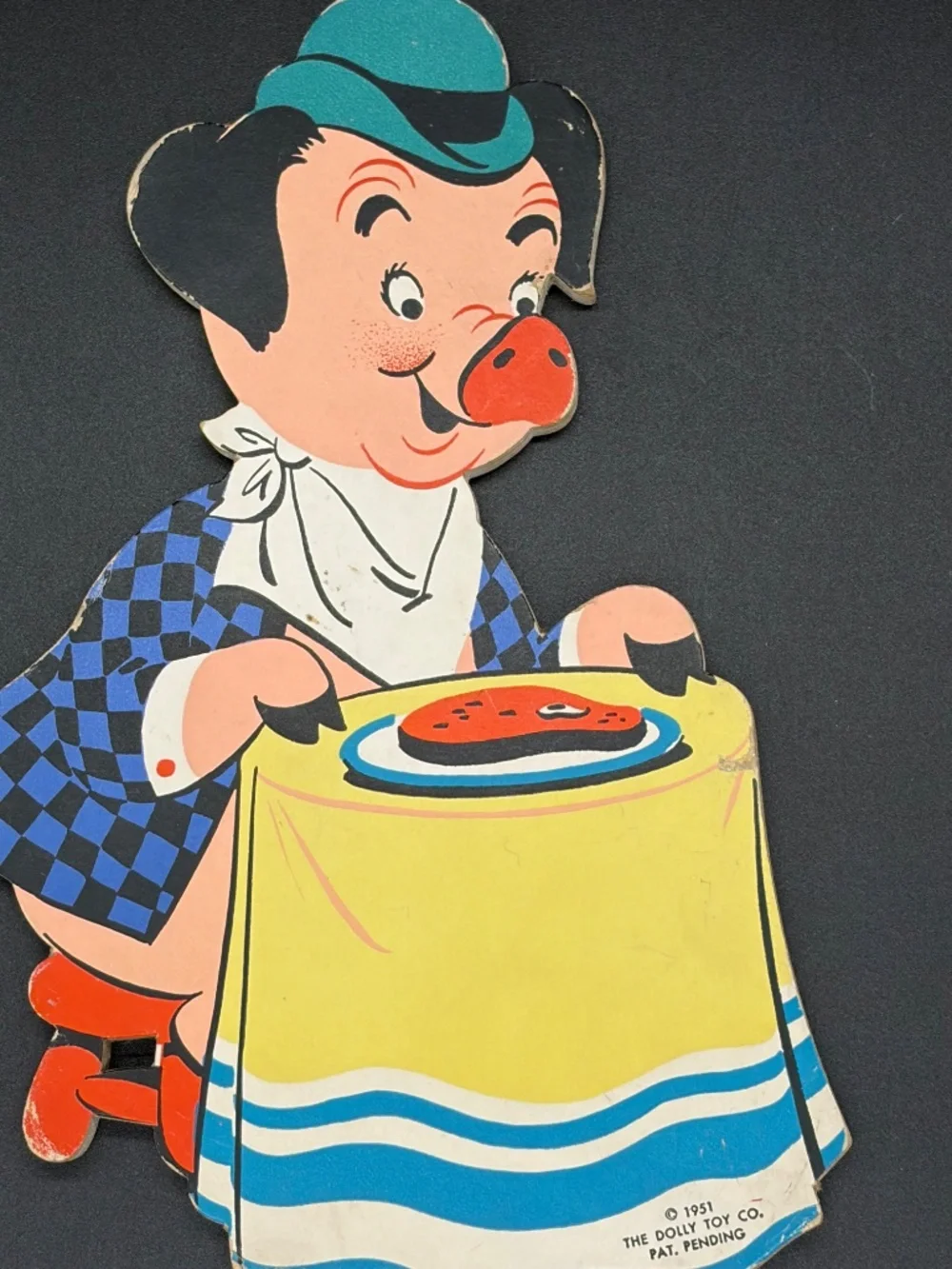 1951 Dolly Toy Co This Little Pig Nursery Wall Plaques Set of 5